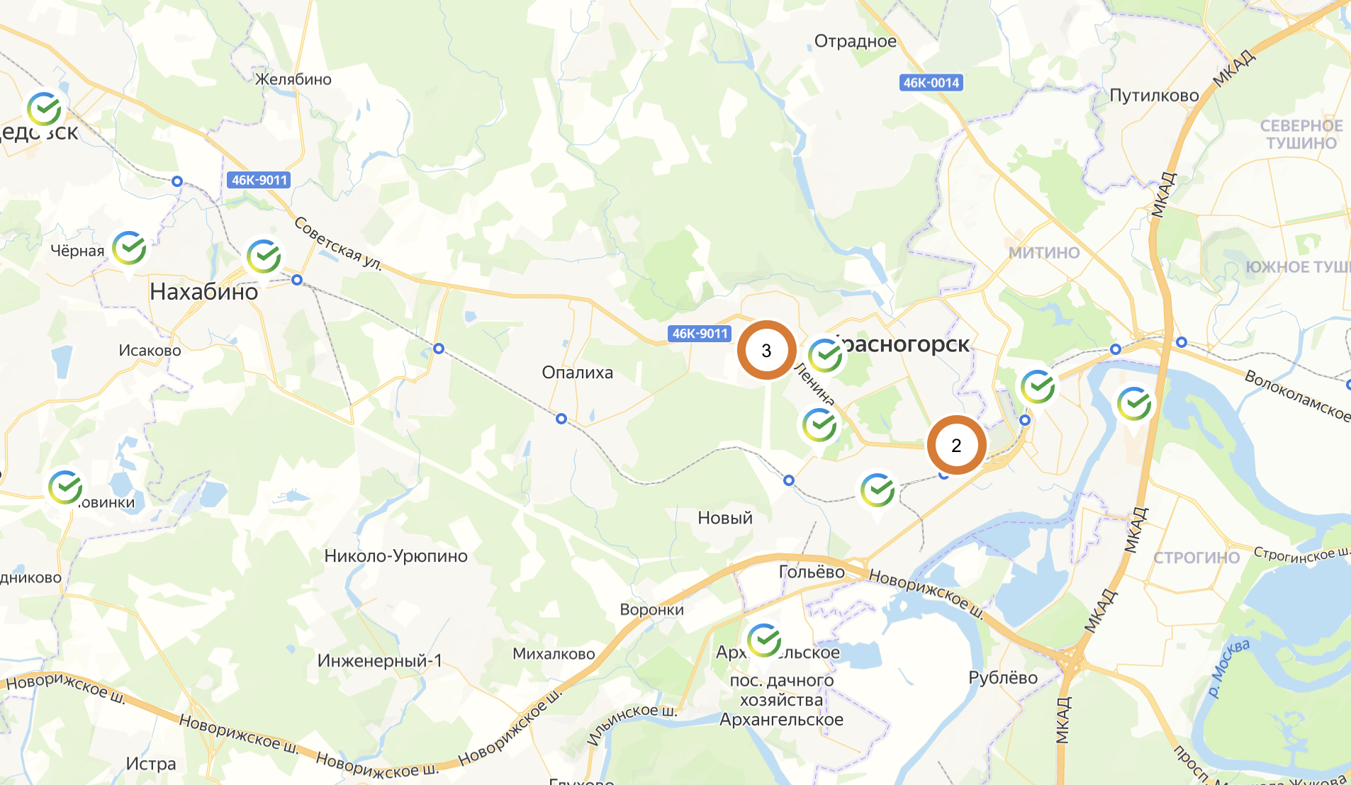 берМобайл в Красногорске офисы на карте